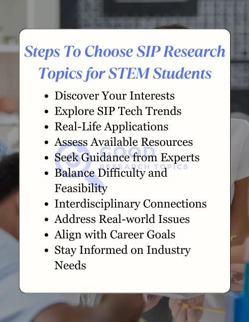 How do You Choose SIP research topics for STEM Students?